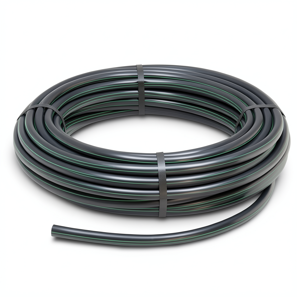لفة أنابيب HDPE ضغط 6.2 بار PE 63 قطر خارجي 140 مم SDR 13.6 لون أسود