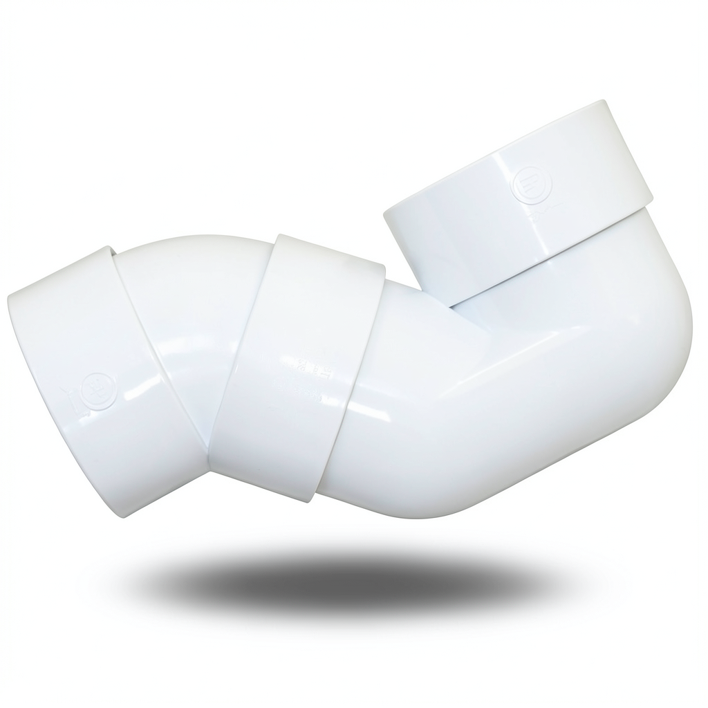 كوع UPVC سيفون مقاس 4 انش لون ابيض