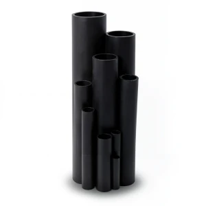 High Density Polyethylene Pipe Pressure 12.5 Bar PE 80, 50 mm OD, 3.7 mm Thickness, Black