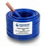 14 AWG Stranded Copper Electrical Wire, 600V PVC Insulation +105°C Blue | Asharqiyah Cables Company for Industry
