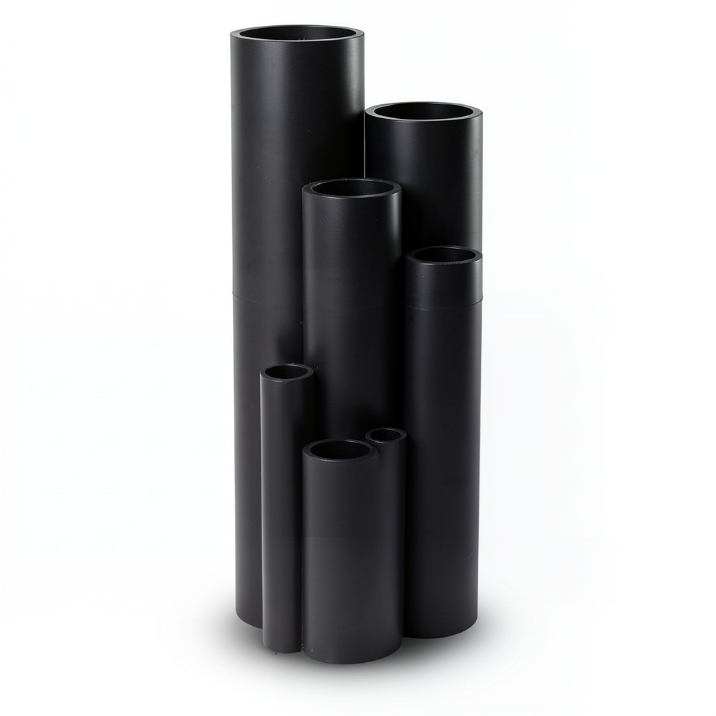HDPE Pipe Pressure 12.5 Bar PE 80 OD 125 mm Thickness 9.2 mm Black Al Manar