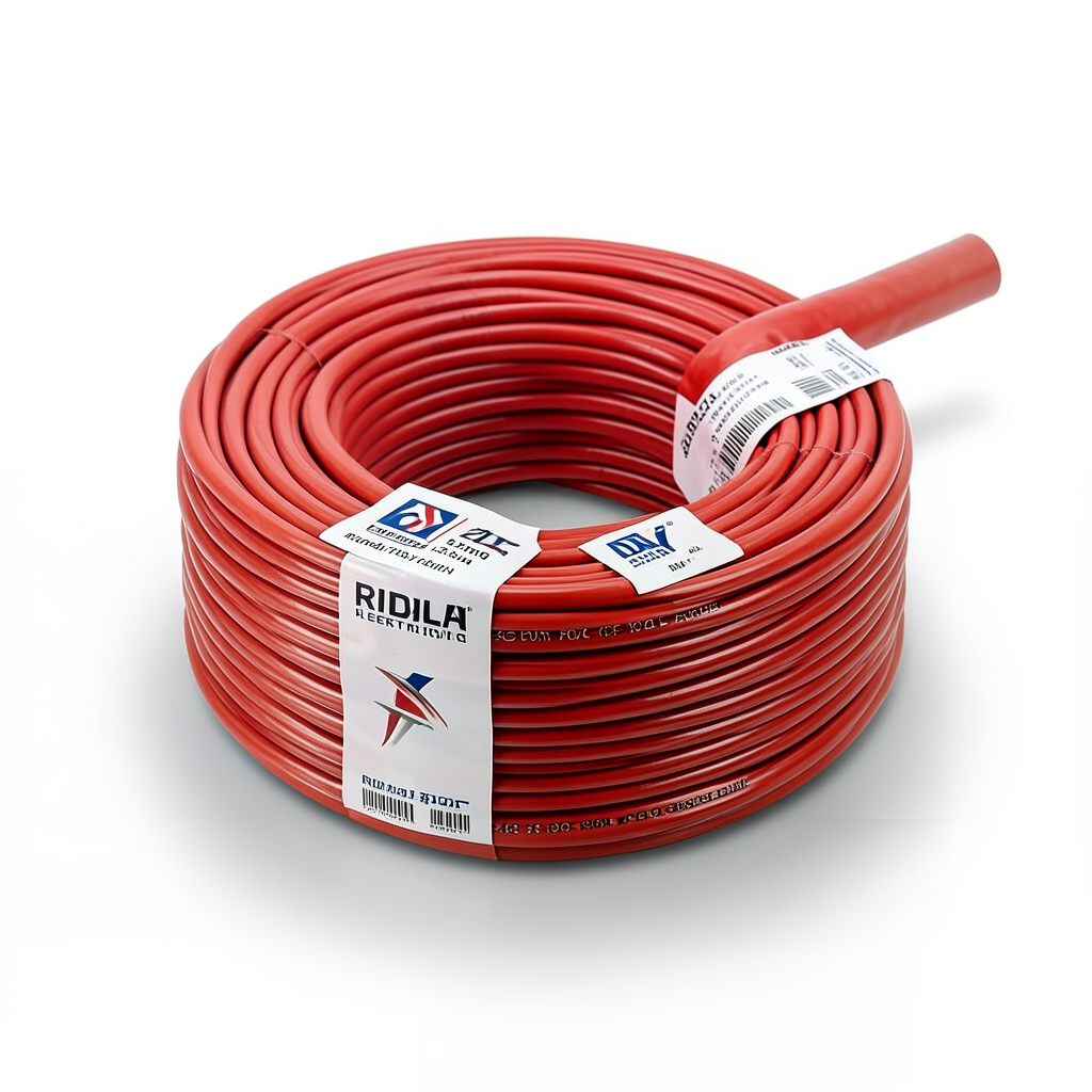 سلك كهرباء الرياض 2.5 ملم 450/750 فولت، موصل نحاس مجدول معزول PVC، لون أحمر، طول اللفة 100 متر | مجموعة كابلات الرياض