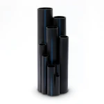 HDPE Plastic Pipe PN 12.5 Bar PE 80 Size 315 mm Thickness 23.2 mm Black Al Manar