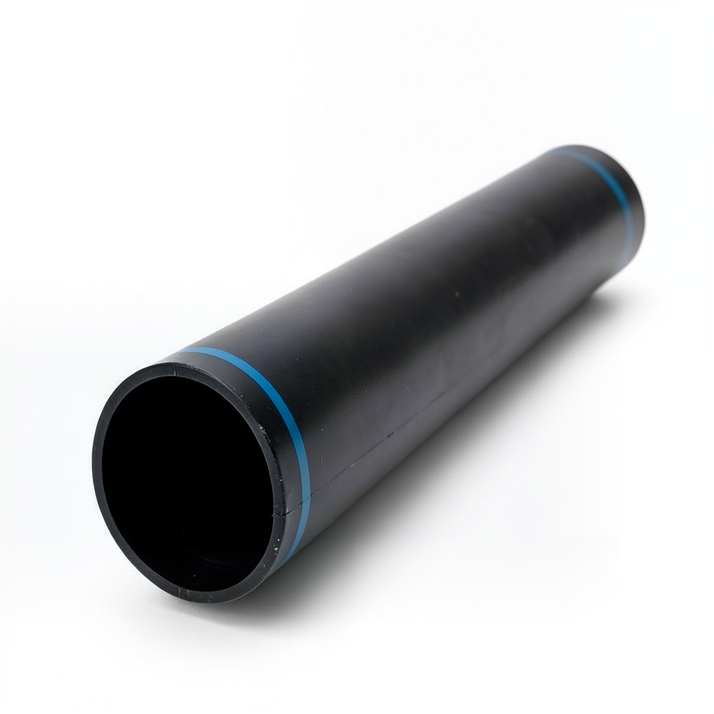 HDPE Plastic Pipe Nominal Pressure 12.5 Bar PE 80 Size 355 mm Thickness 26.1 mm Black
