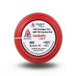 14 AWG Stranded Copper Wire, 600V PVC Insulation +105°C, Red | Asharqiyah Cables Company for Industry