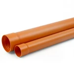 مواسير UPVC ضغط 250 psi مقاس 8 إنش سماكة 15.45 مم لون برتقالي بني