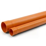 مواسير بلاستيك UPVC ضغط 315 psi مقاس 1/2 1 إنش سمك 4.09 مم لون برتقالي بني