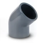 كوع UPVC زاوية 45° مقاس ¾ انش لون رمادى غامق