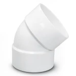 كوع UPVC زاوية 45° مقاس 4 إنش أبيض