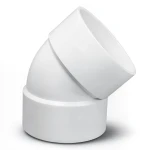 كوع UPVC زاوية 45° مقاس 6 إنش أبيض