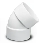 كوع UPVC زاوية °45 مقاس 8 إنش أبيض