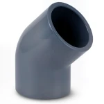 كوع UPVC زاوية 45° جدول 80 مقاس 1½ انش لون رمادي غامق