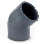 كوع UPVC زاوية 45° جدول 80 مقاس 2 انش لون رمادى غامق