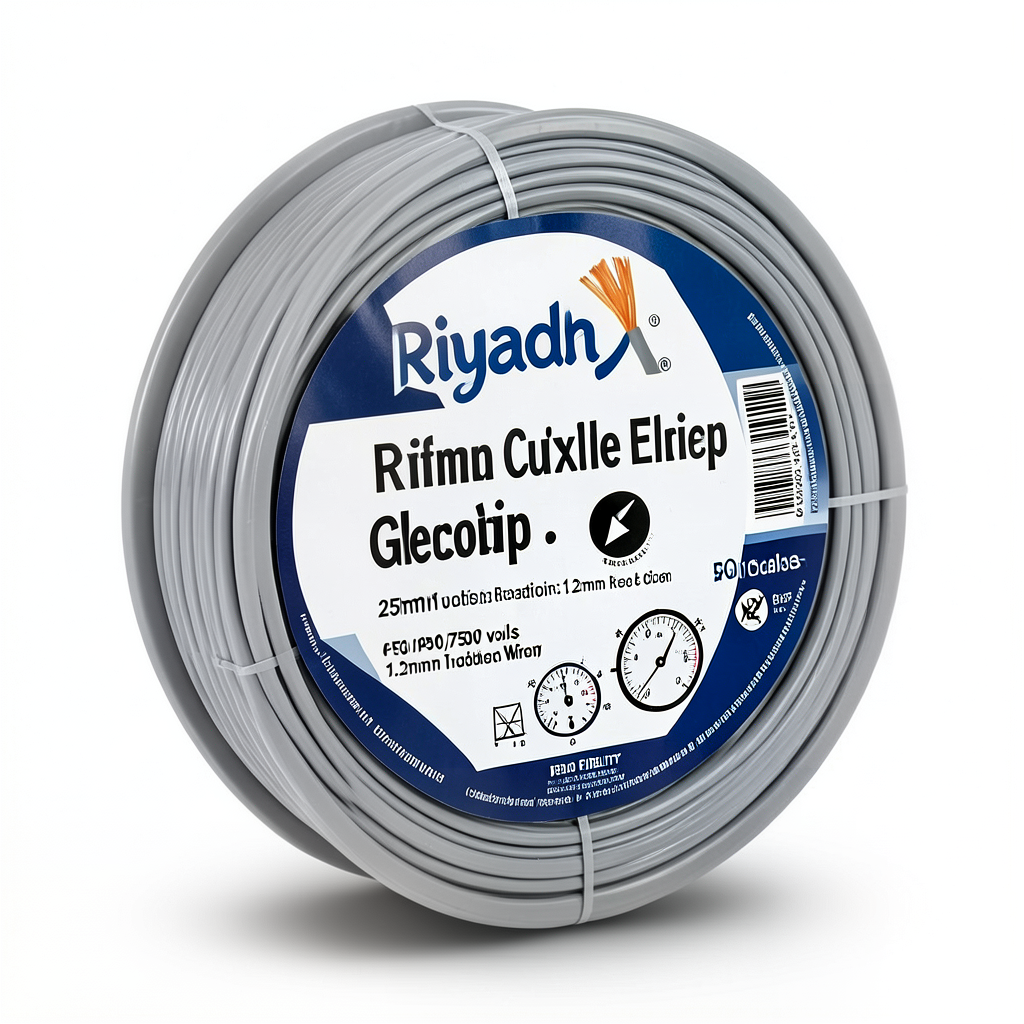 25mm Copper Flexible Electric Wire 450/750 volts, PVC Insulation 1.2mm Thickness, Gray Color | Riyadh Cables Group