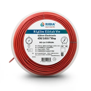 Riyadh 630mm Electrical Wire 450/750V, Stranded Copper PVC Insulation, Red, 500m Drum | Riyadh Cables Group