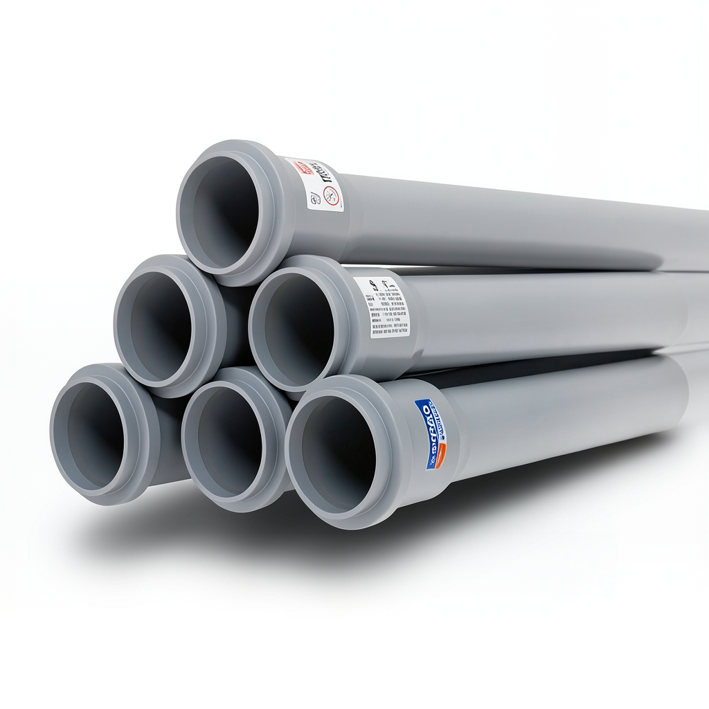 UPVC Pipes PN 10 Bar Size 500 mm Thickness 23.9 mm Gray Color | SAPPCO