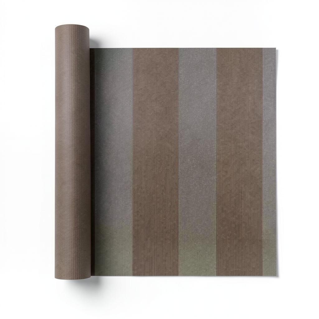 Striped Wall Covering Brown Color, 10m Length x 1.06m Width