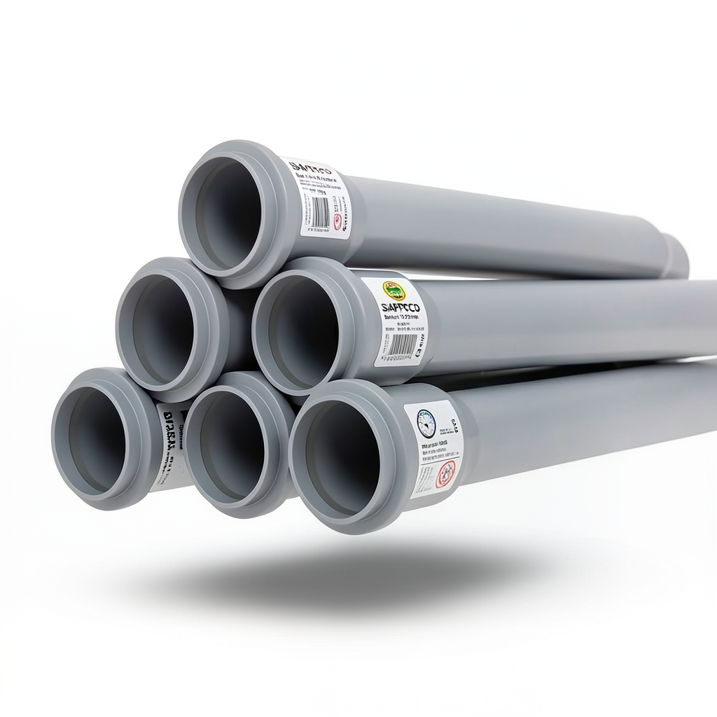 UPVC Pipes PN 16 Bar Size 125 mm Thickness 9.3 mm Gray Color | SAPPCO