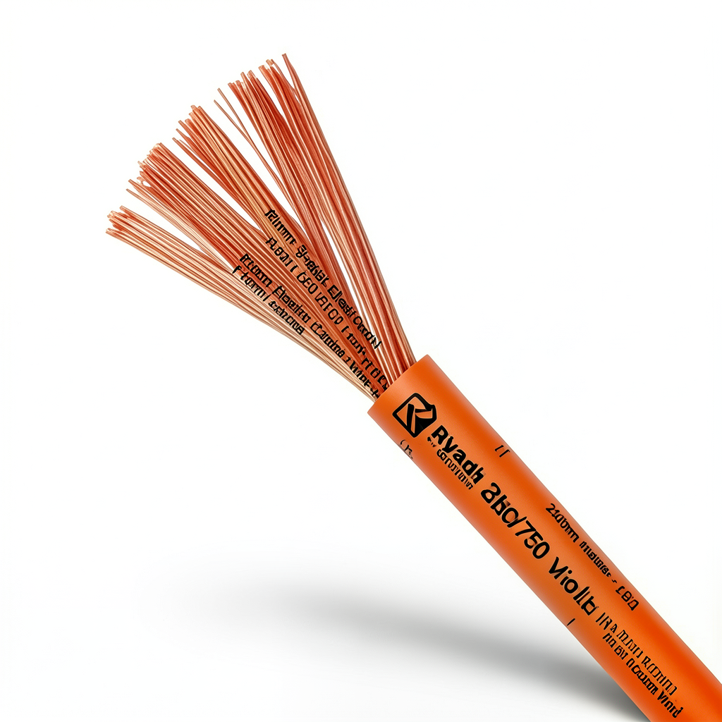 240mm Single Electric Wire 450/750 volts, Flexible Copper PVC Insulated, Orange | Riyadh Cables Group