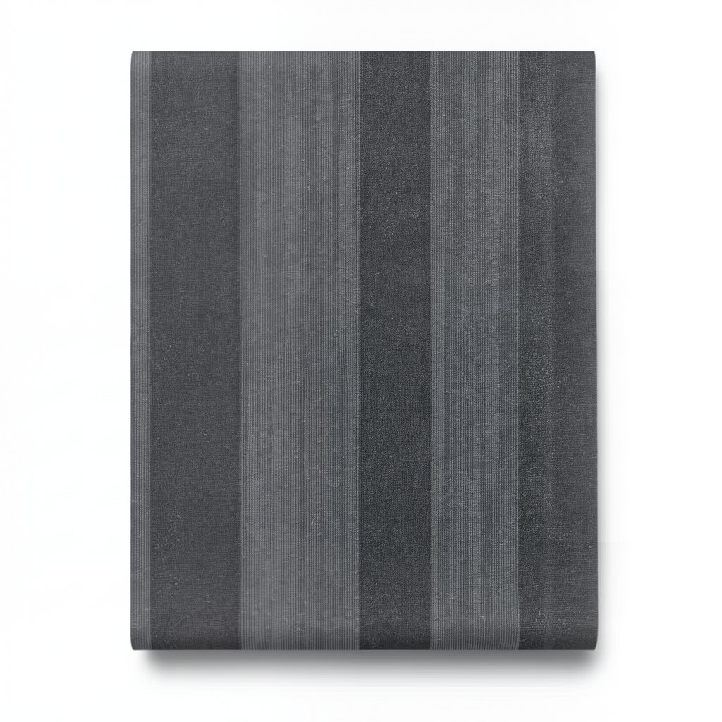 Italian Wallpaper Striped Design 10m x 1.06m, Dark Gray