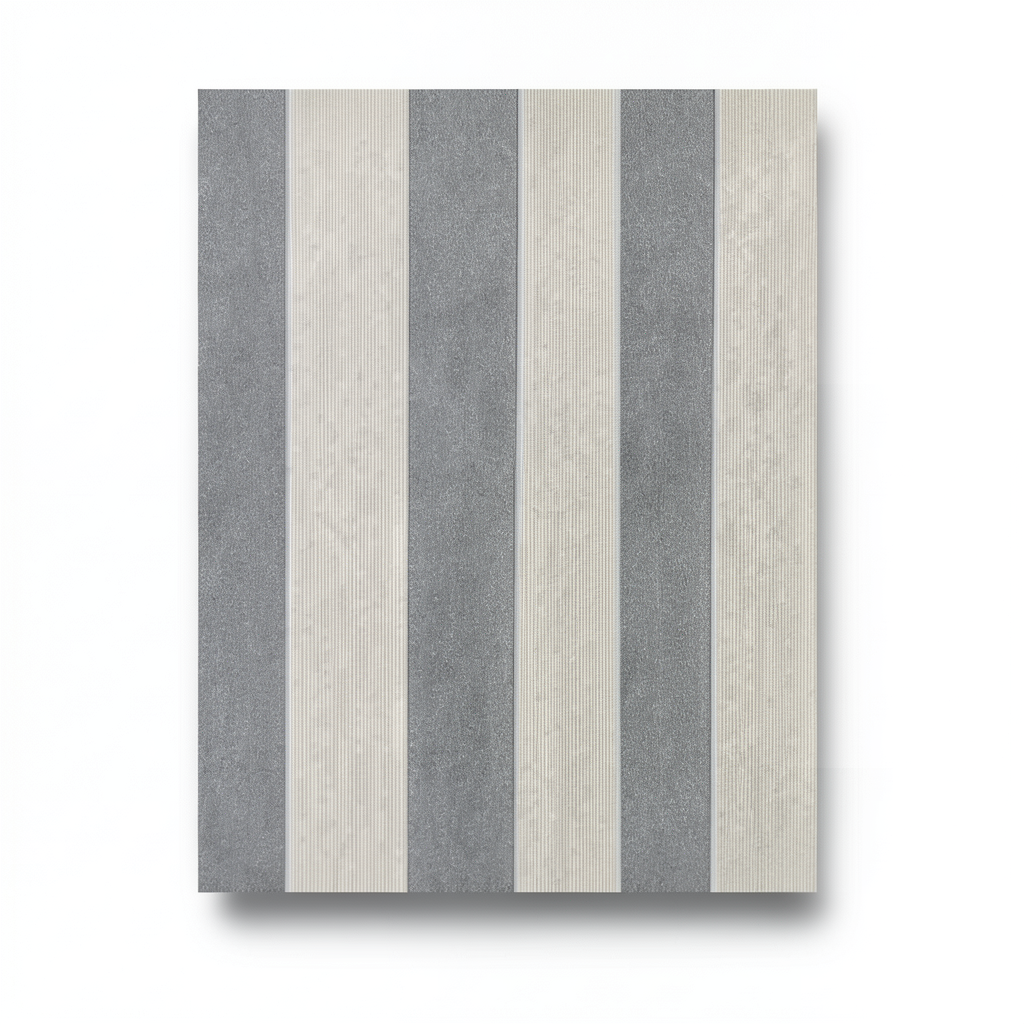 Wall Decoration Striped Design 10 m x 1.06 m Gray with Beige