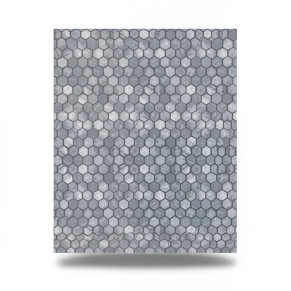 Spanish Wallpaper Geometric Design Gray Color, Size 10m x 0.53m, Model 1105-1