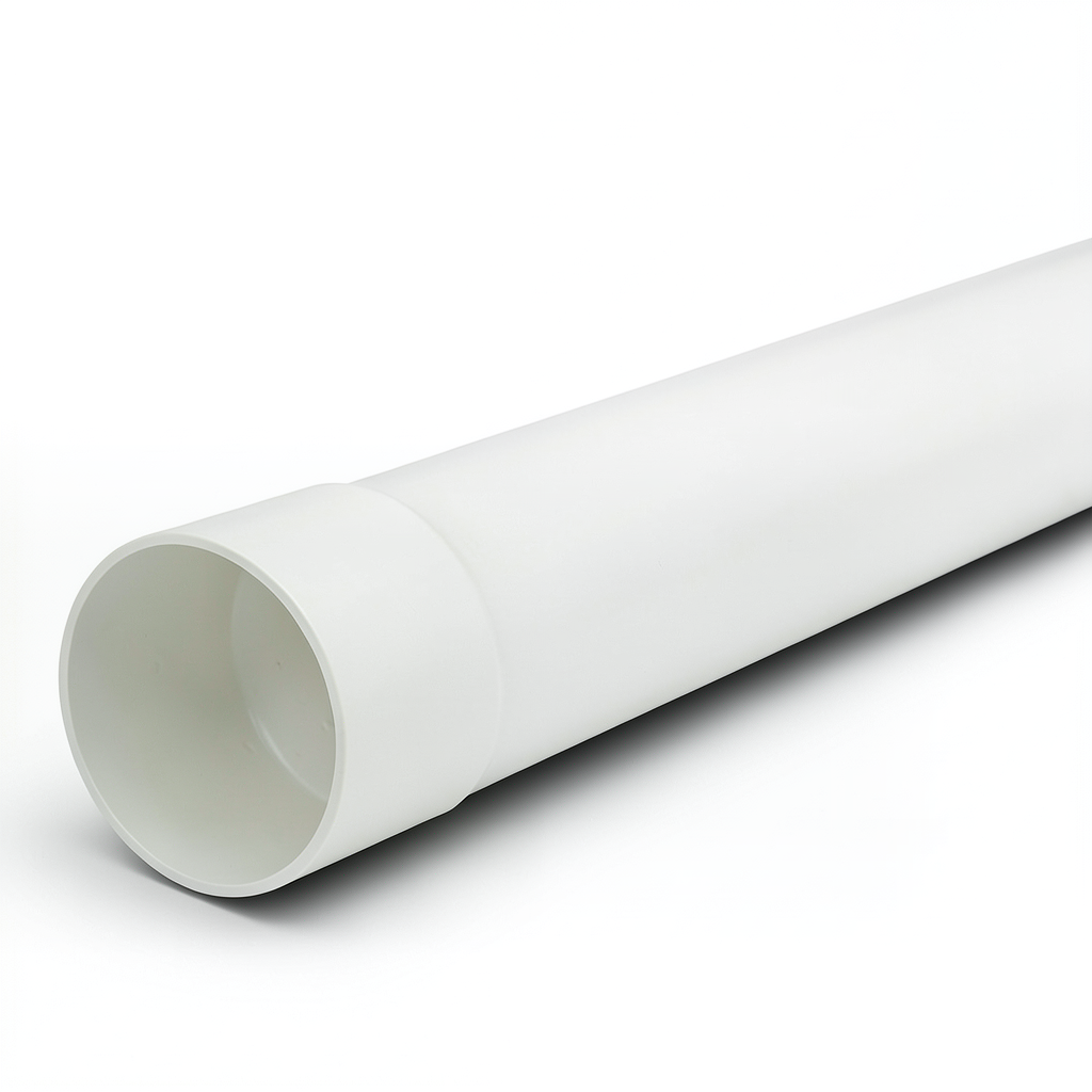 مواسير UPVC ضغط 160 psi مقاس 6 إنش سماكة 7.26 ملم لون أبيض
