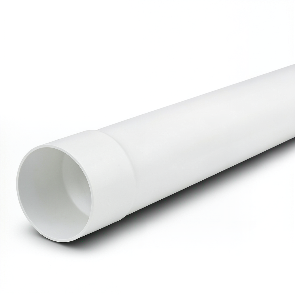 أنابيب بلاستيك UPVC ضغط اسمي 160 psi مقاس 8 إنش سمك 9.45 ملم لون أبيض