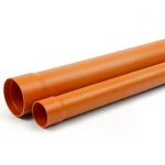 مواسير UPVC ضغط 250 psi مقاس 8 إنش سماكة 15.45 مم لون برتقالي بني