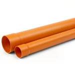 مواسير بلاستيك UPVC ضغط 315 psi مقاس 1/2 1 إنش سمك 4.09 مم لون برتقالي بني