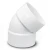 UPVC Plastic Elbow 45° 3 inch White - Image 1