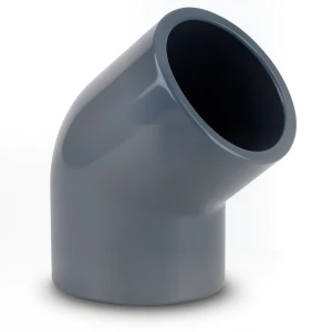 كوع UPVC زاوية 45° مقاس ½ انش لون رمادى غامق