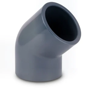 كوع UPVC زاوية 45° مقاس ¾ انش لون رمادى غامق