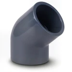 كوع UPVC زاوية 45° مقاس 1 انش لون رمادى غامق