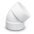 UPVC Elbow 45° Size 4 inch White - Image 1