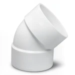 كوع UPVC زاوية °45 مقاس 8 إنش أبيض