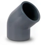 كوع UPVC زاوية 45° جدول 80 مقاس 1½ انش لون رمادي غامق