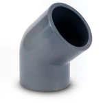 كوع UPVC زاوية 45° جدول 80 مقاس 2 انش لون رمادى غامق
