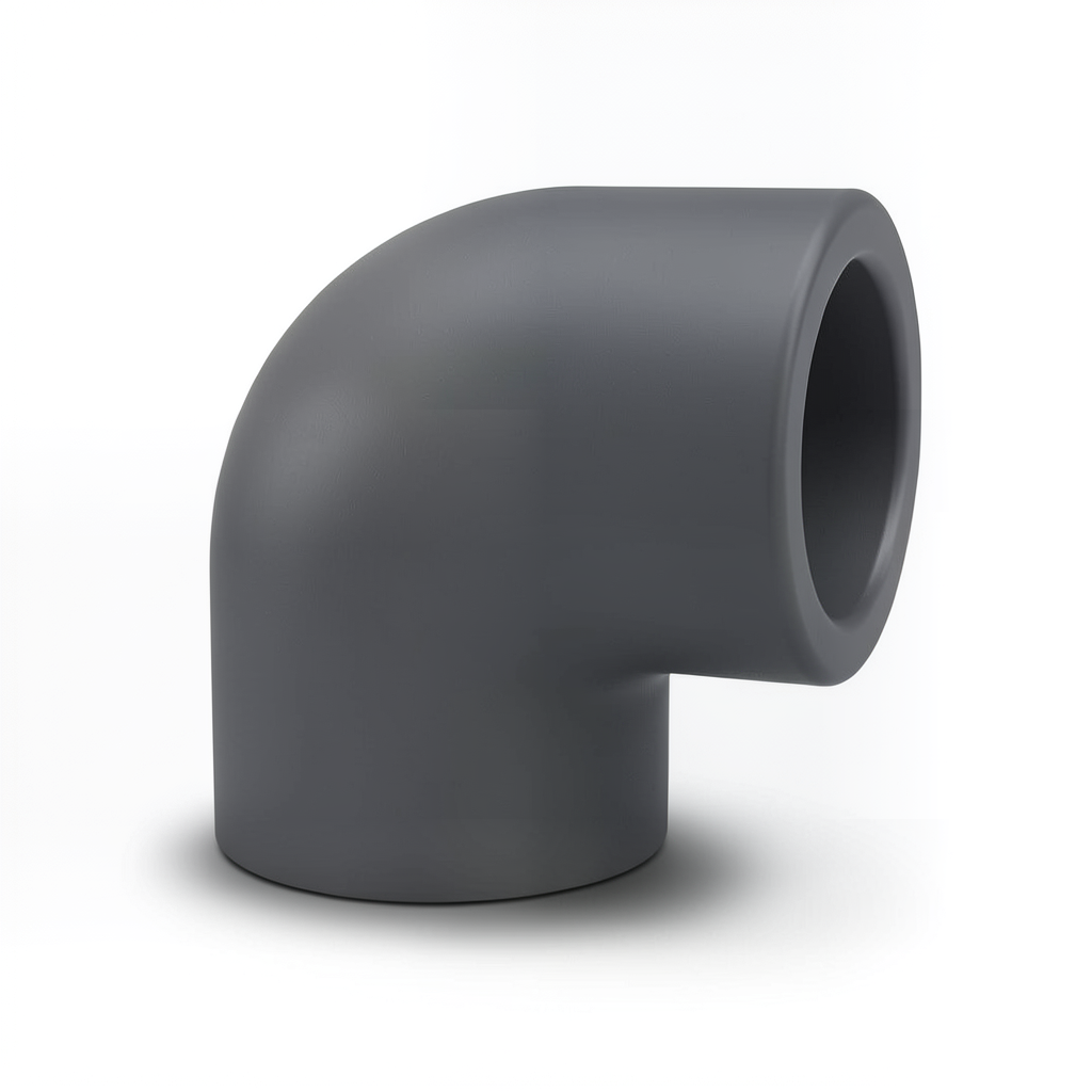 UPVC Plastic Elbow 90° ¾ inch Dark Gray