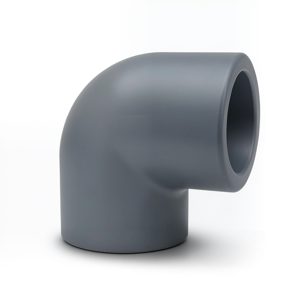 UPVC Plastic Elbow 90° Size 1 inch Dark Gray