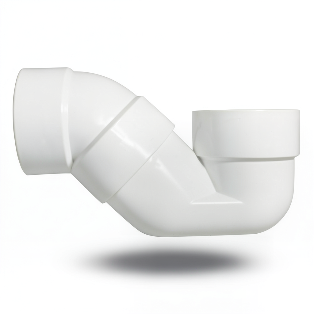 UPVC Plastic Elbow SIPHON 4 inch, White