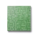 Square Shape Ceramics Flooring Size 33x33 cm, Green Color