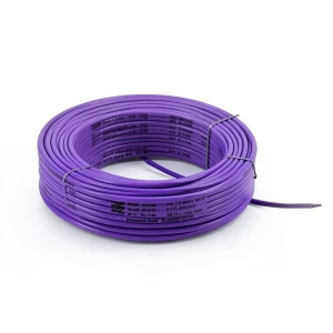 سلك نحاس مصمت احادى النواة معزول PVC 70º 0.5 مم² 300/500 فولت 300 قدم بنفسجي | شركة الفنار