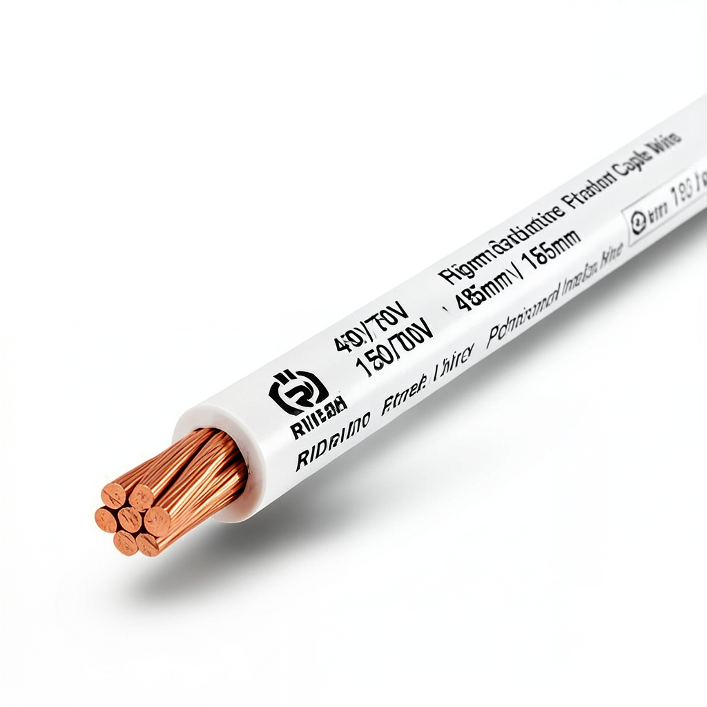 سلك مجدول 185 ملي 450/750 فولت، موصل نحاس، عزل PVC لون ابيض | مجموعة كابلات الرياض
