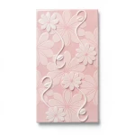 Rectangular Shape Ceramics Walls 20x43 cm, Insert Daisy Pink Color