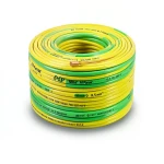سلك نحاس مصمت احادى النواة معزول PVC 70º مقاس 0.5 مم² 300/500 فولت 300 قدم أصفر مع أخضر | شركة الفنار