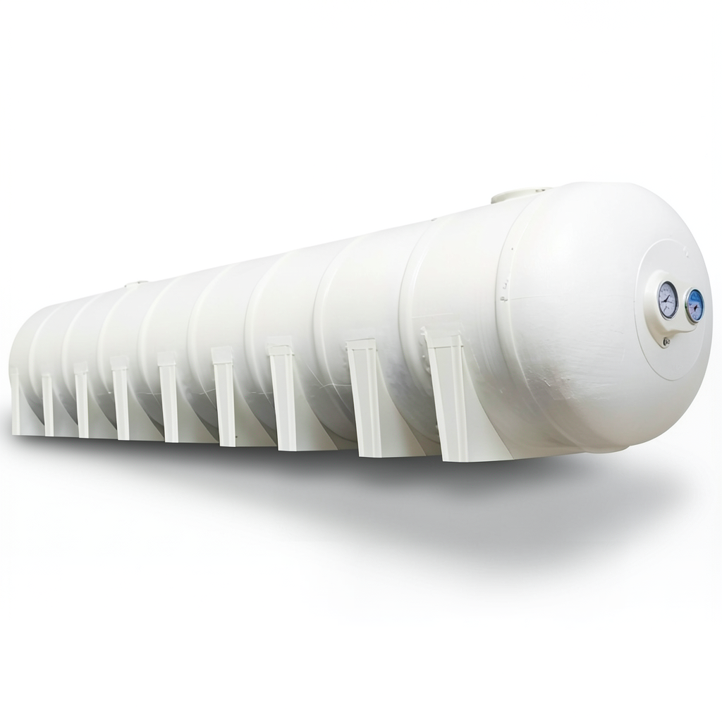 Water Tank Marjan Horizontal Fiber Glass 110000 Liter, Diameter 400 cm
