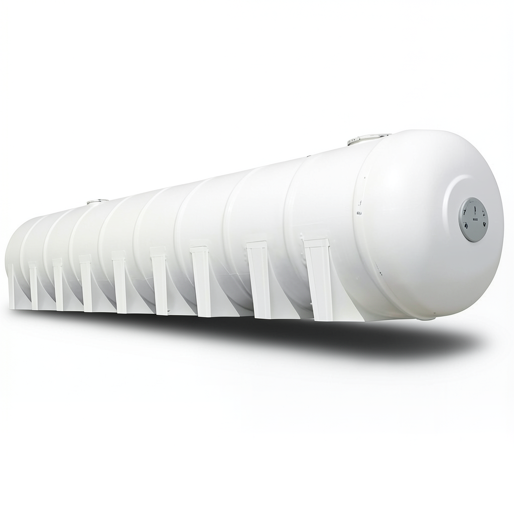 Water Tank Marjan Horizontal Fiber Glass 125000 Liter, Diameter 1098 cm