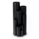 HDPE Plastic Pipe Pressure 4 Bar PE 80 Size 110 mm Thickness 3.4 mm Black