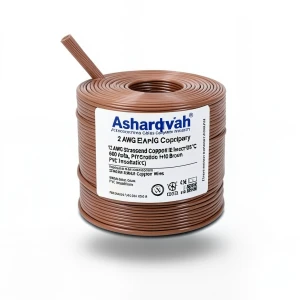 سلك كهرباء 12 AWG نحاس مجدول عزل PVC +105°C بني، جهد 600 فولت | شركة كابلات الشرقية للصناعة
